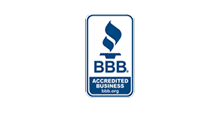BBB Accredited Business logo with blue flame symbol.